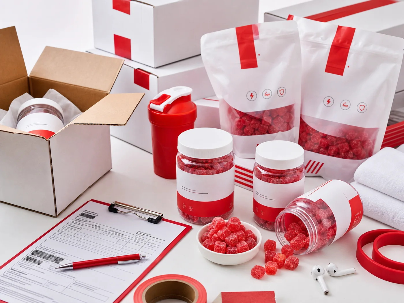 Wholesale-ready creatine gummies with fast USA delivery packaging
